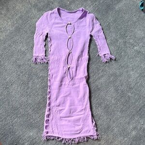 POSTER GIRL Lavender Purple Cutout Mini Dress (never worn)